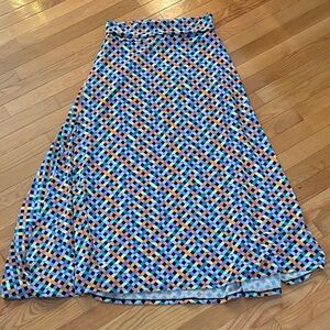 LuLaRoe Colorful Checkered A-Line Skirt